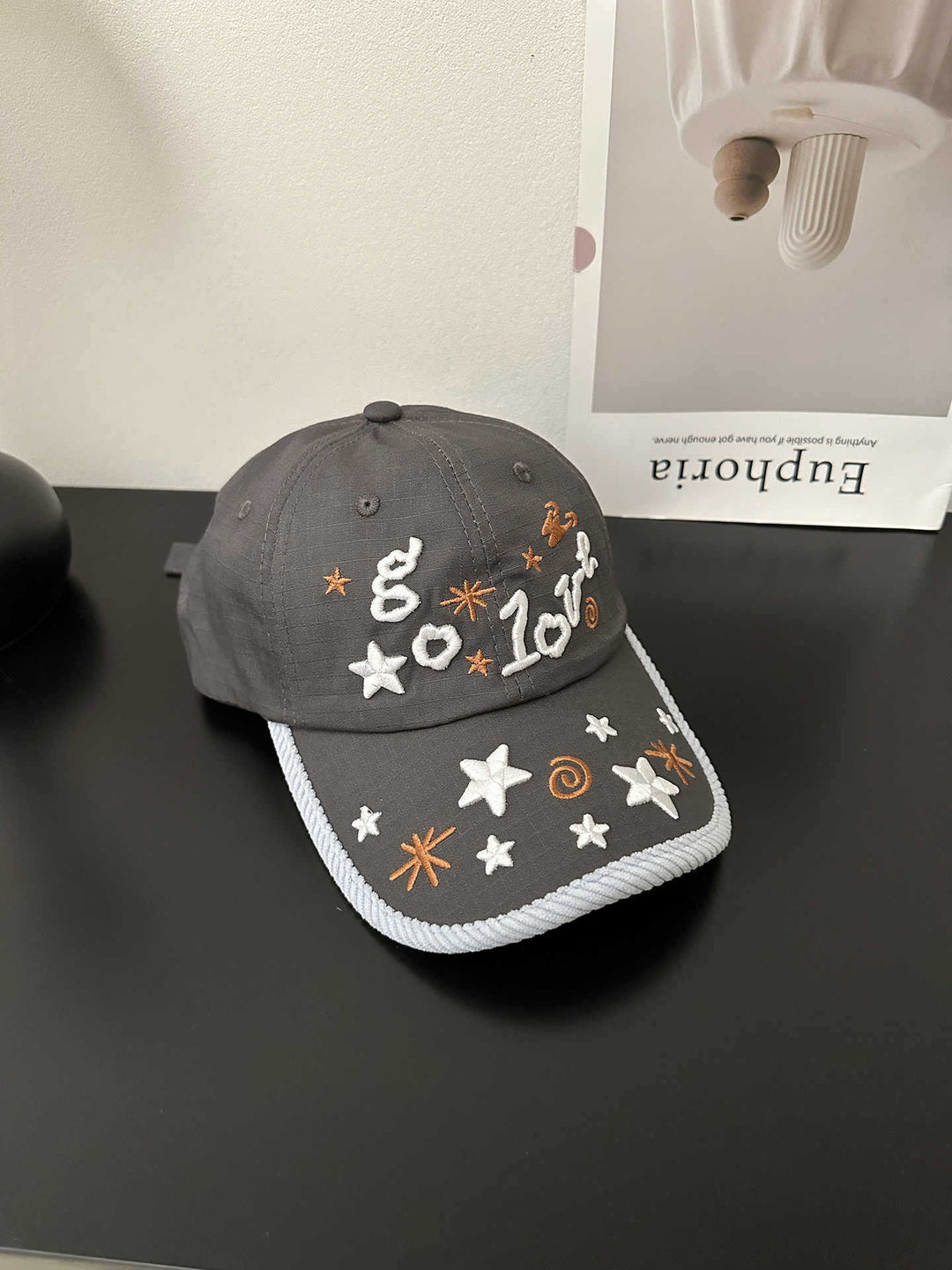 Women's Embroidered Star Pattern Baseball Cap Bowlift