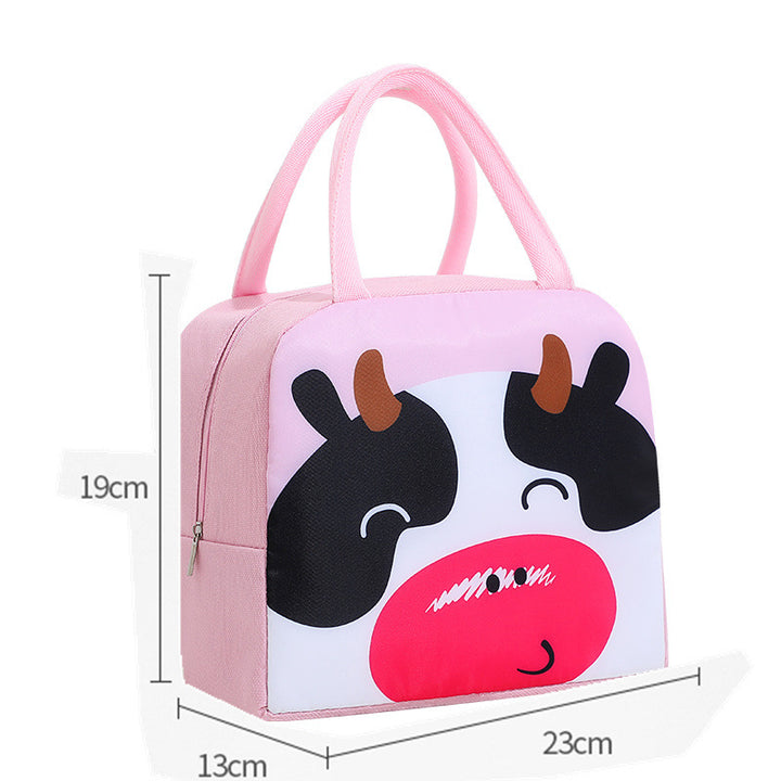 Cute Cow-Themed Insulated Lunch Bag