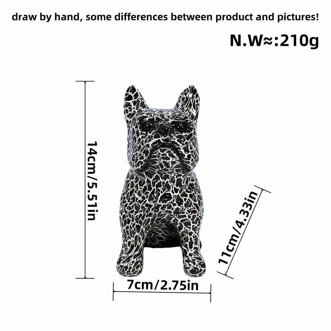 Creative bulldog figurine made of hand-painted resin Bowlift