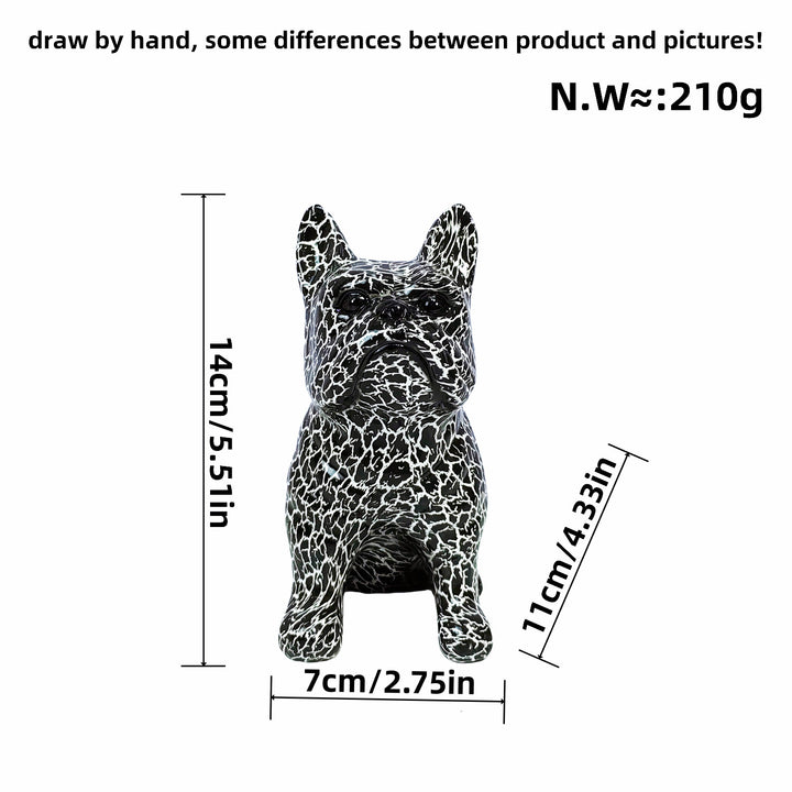 Creative bulldog figurine made of hand-painted resin Bowlift