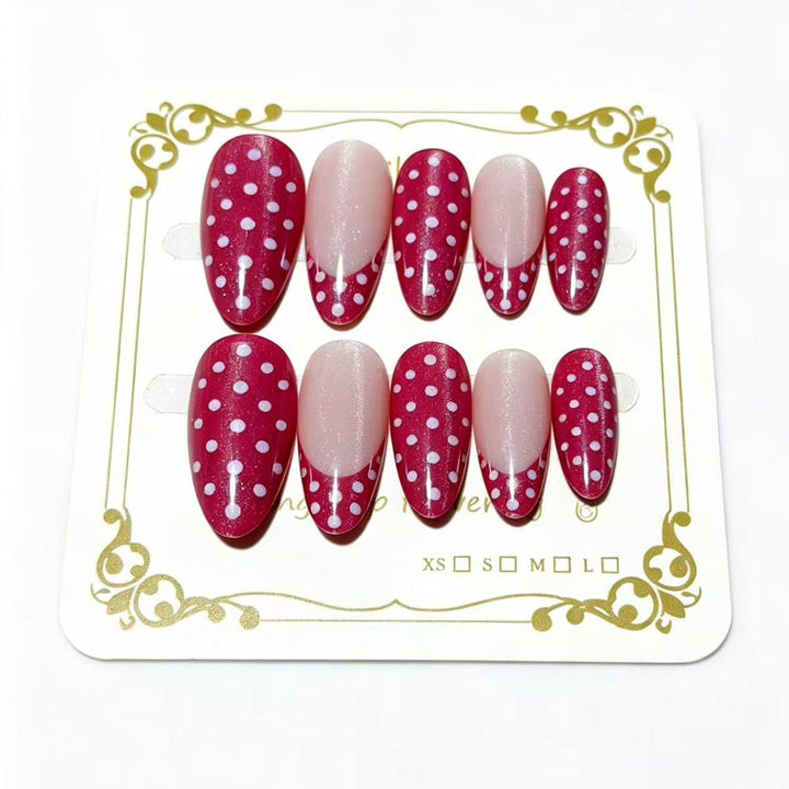 Trendy Pointed Tip Press-On Nail Set Bowlift