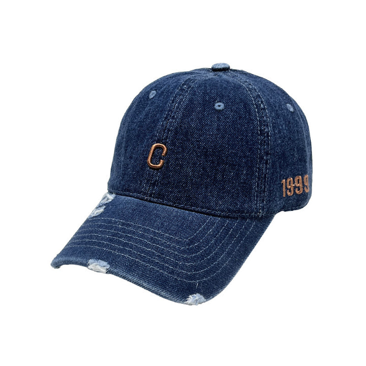 Women's Distressed Denim Baseball Cap Bowlift 1784270579