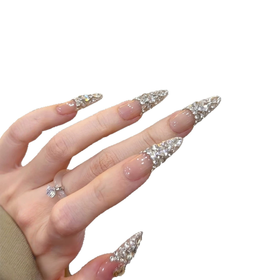 Rhinestone Stiletto Press-On Nail Set Bowlift