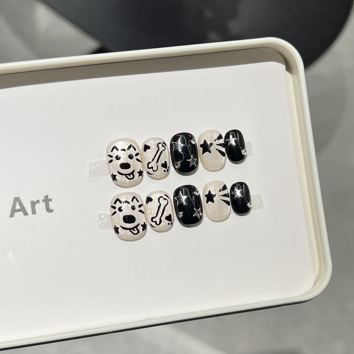 Playful Themed Press-On Nail Set Bowlift