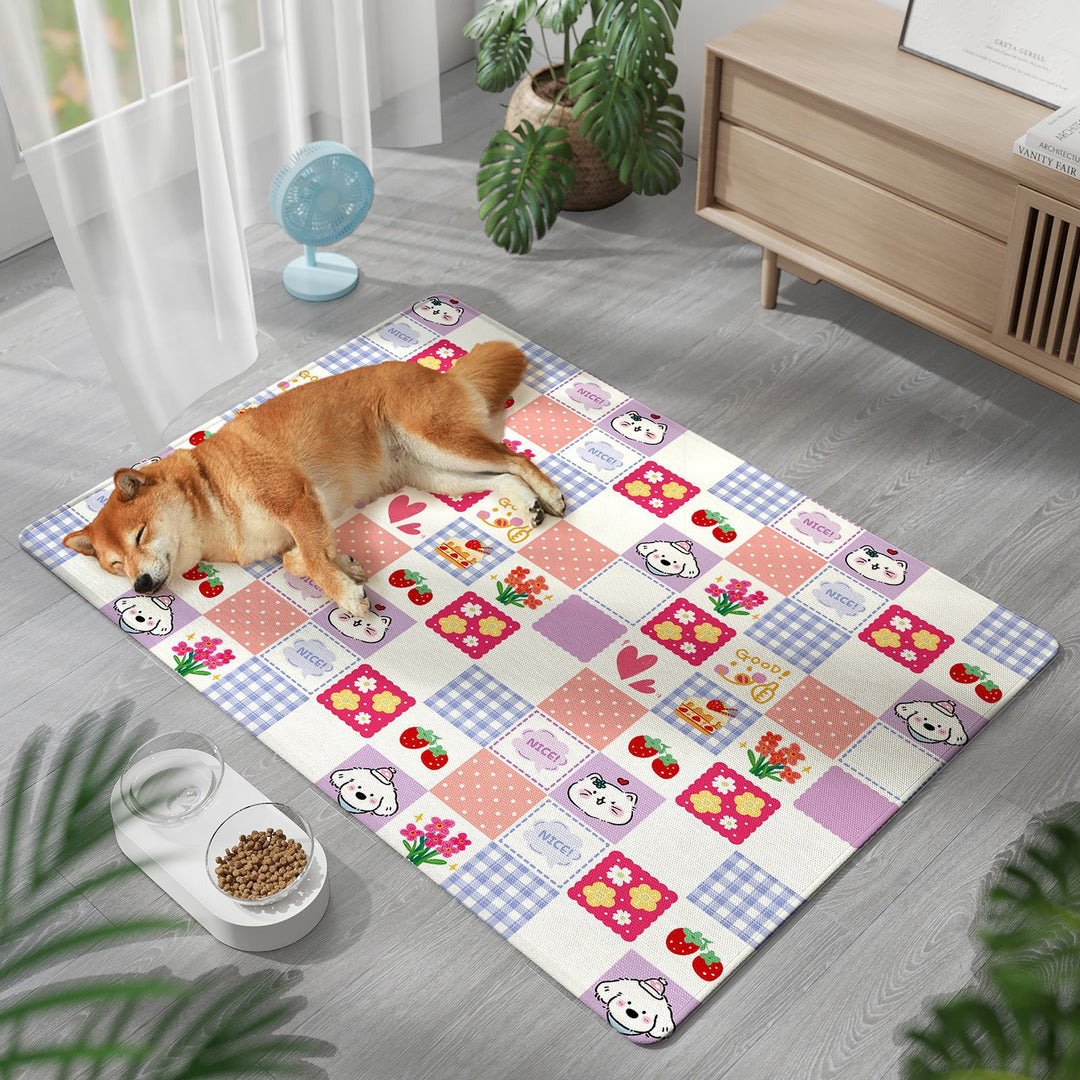 Cute Cartoon Pet Comfort Mat Bowlift