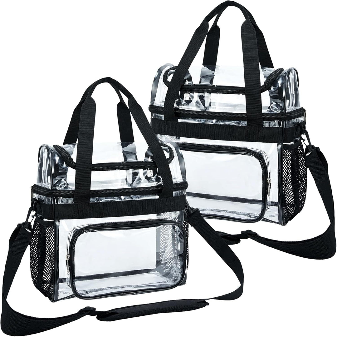 Transparent tote bag with breathable mesh inserts Bowlift