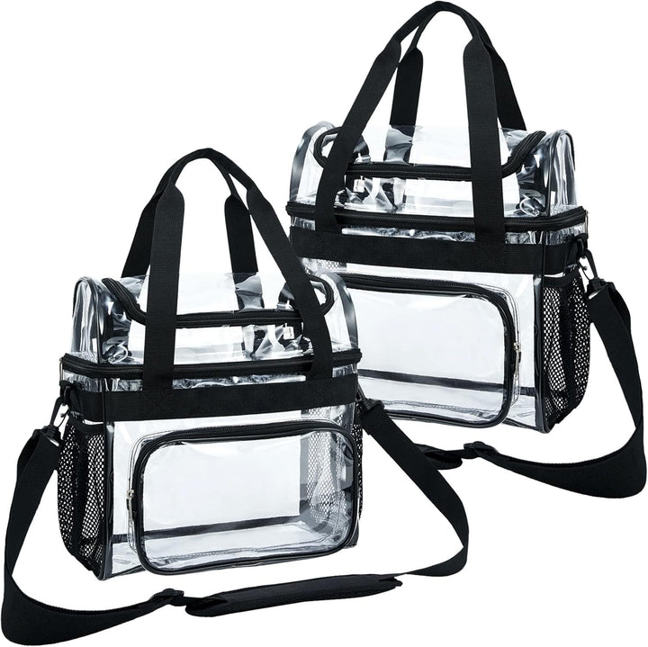 Transparent tote bag with breathable mesh inserts Bowlift