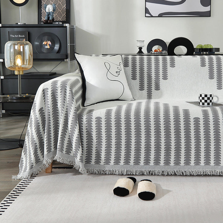 Decorative Fringe Throw Blanket