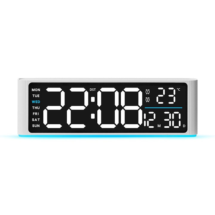 Digital LED alarm clock with temperature and day of week display Bowlift