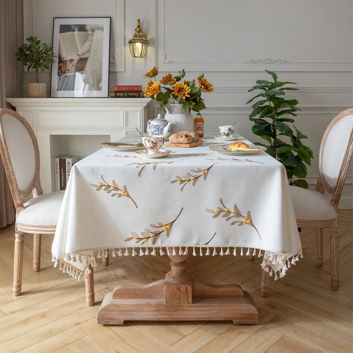Elegant Embroidered Tablecloth