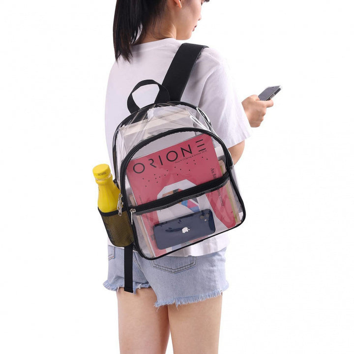 Transparent backpack bag with multiple compartments Bowlift