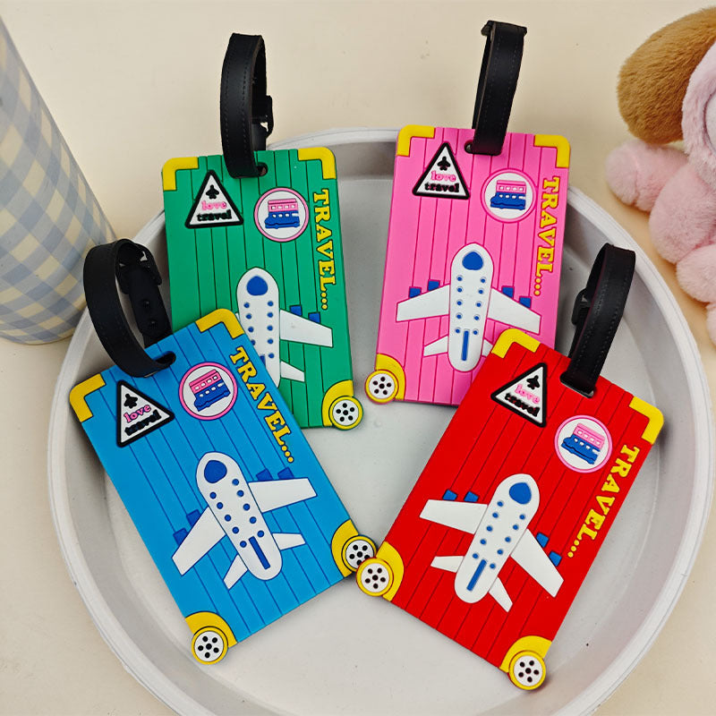 Unisex Luggage Tag in Fun Airplane Design Bowlift