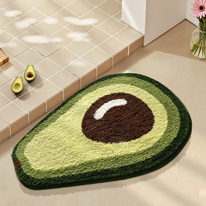 Playful Fruit-Themed Bath Rug Bowlift