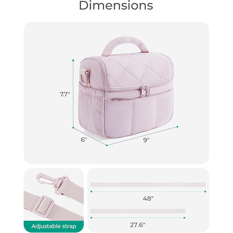 Padded cosmetic bag with multiple compartments Bowlift