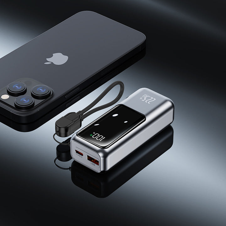 Portable power bank with digital energy display and fast charging function Bowlift