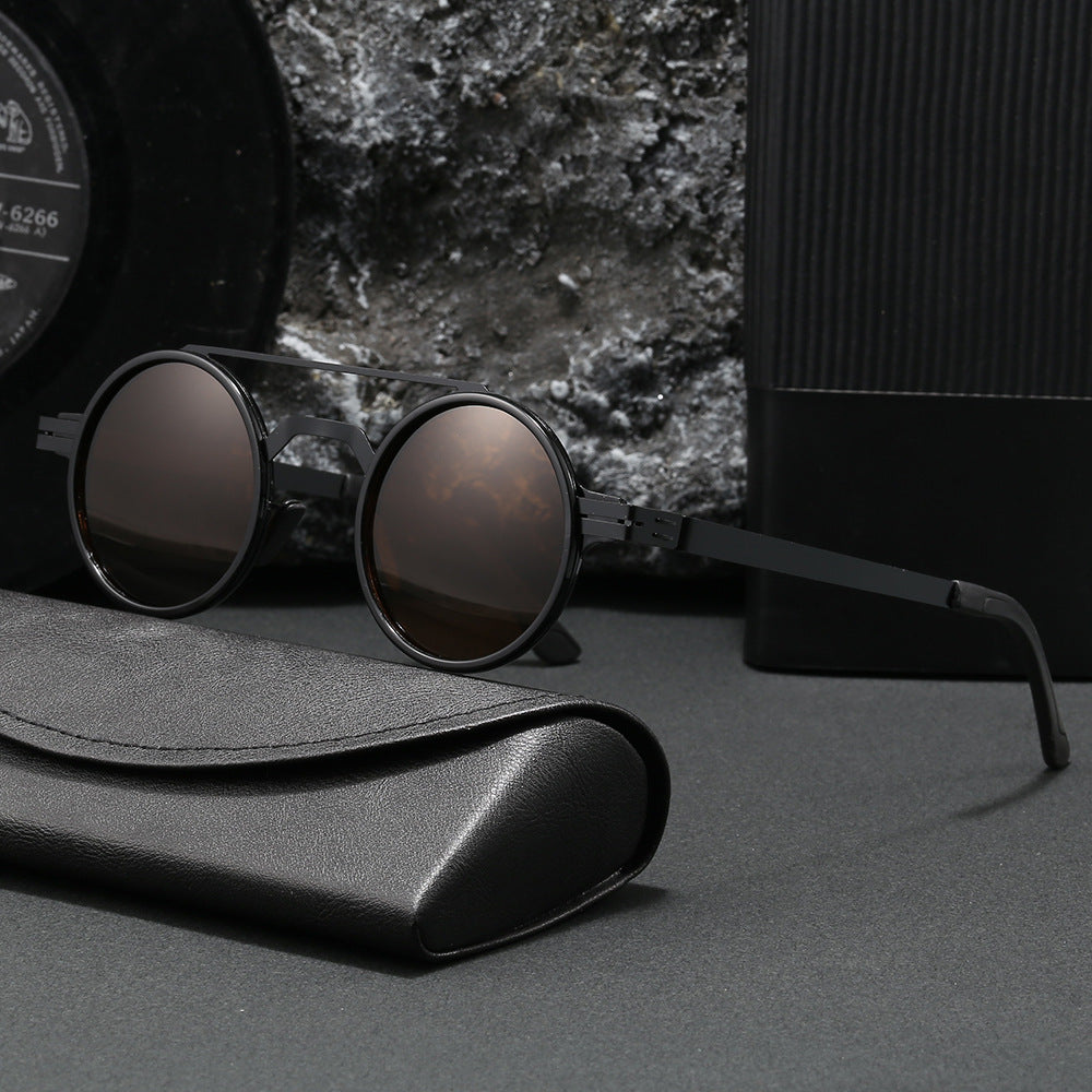 Ladies fashionable round sunglasses with minimalist design Bowlift