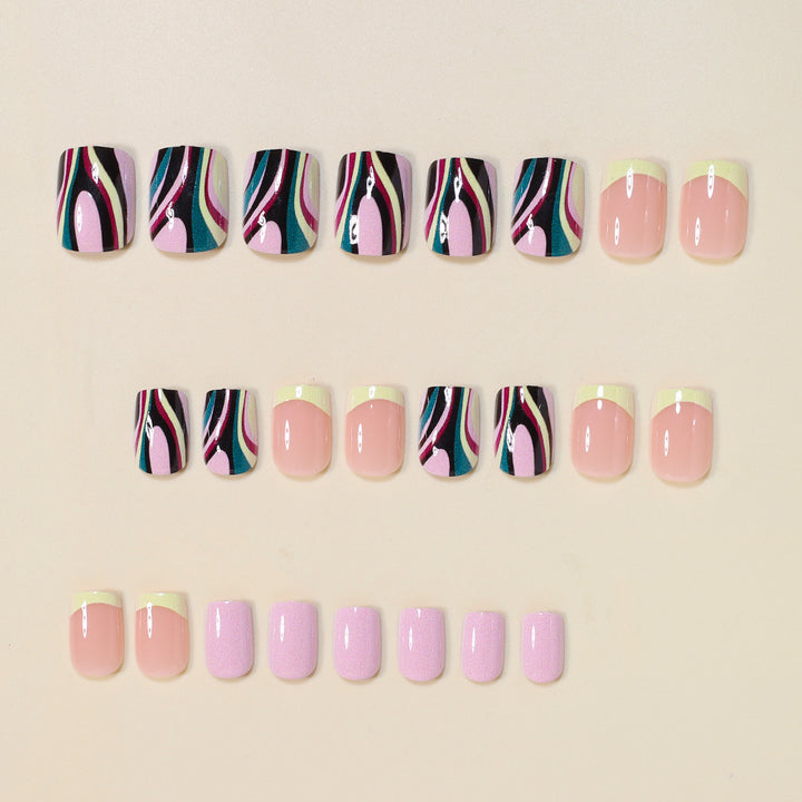 Artistic French Tip Nail Design Bowlift