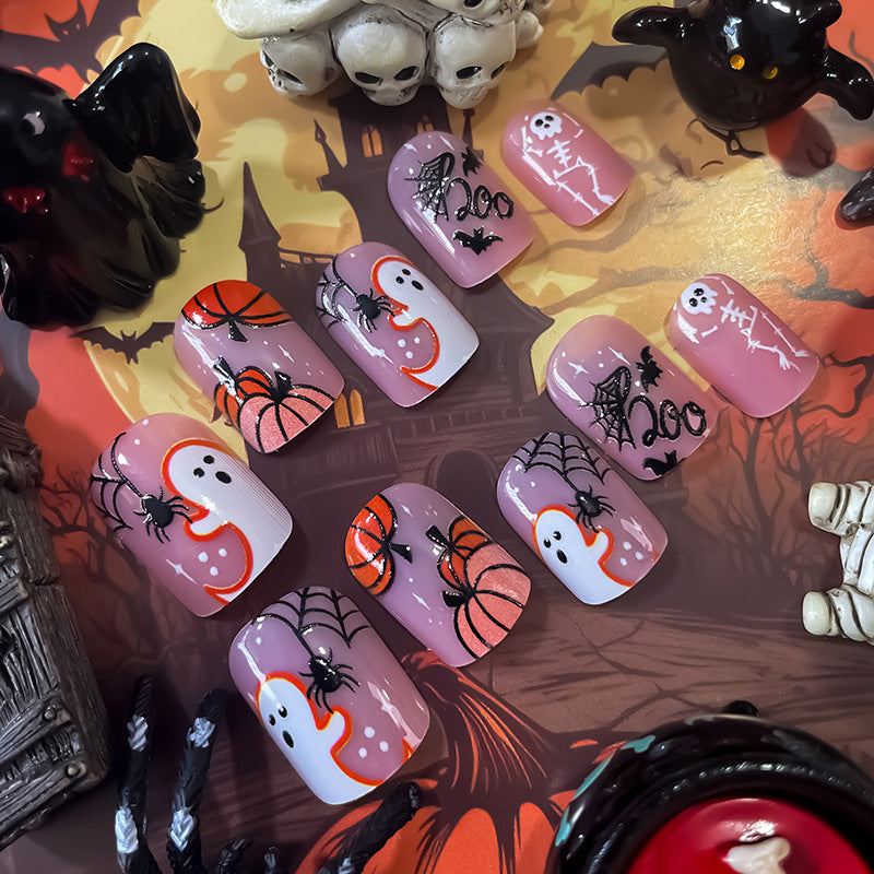 Themed Decorative Press-On Nail Set Bowlift