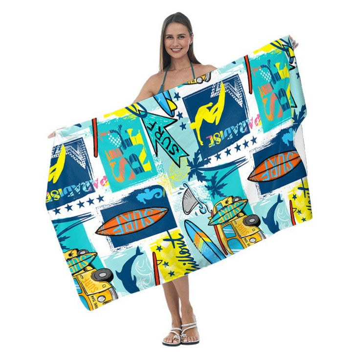Beach towel with striking surf design Bowlift