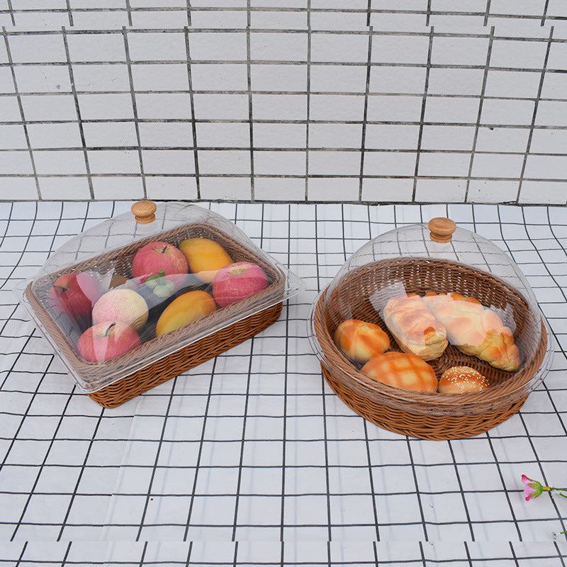 Artisan Woven Bread Serving Set Bowlift