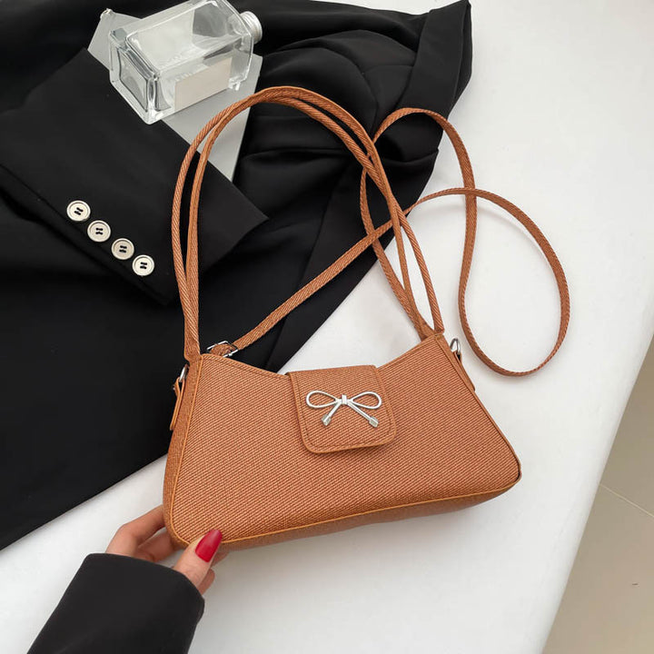 Chic Textured Mini Crossbody Bag Bowlift