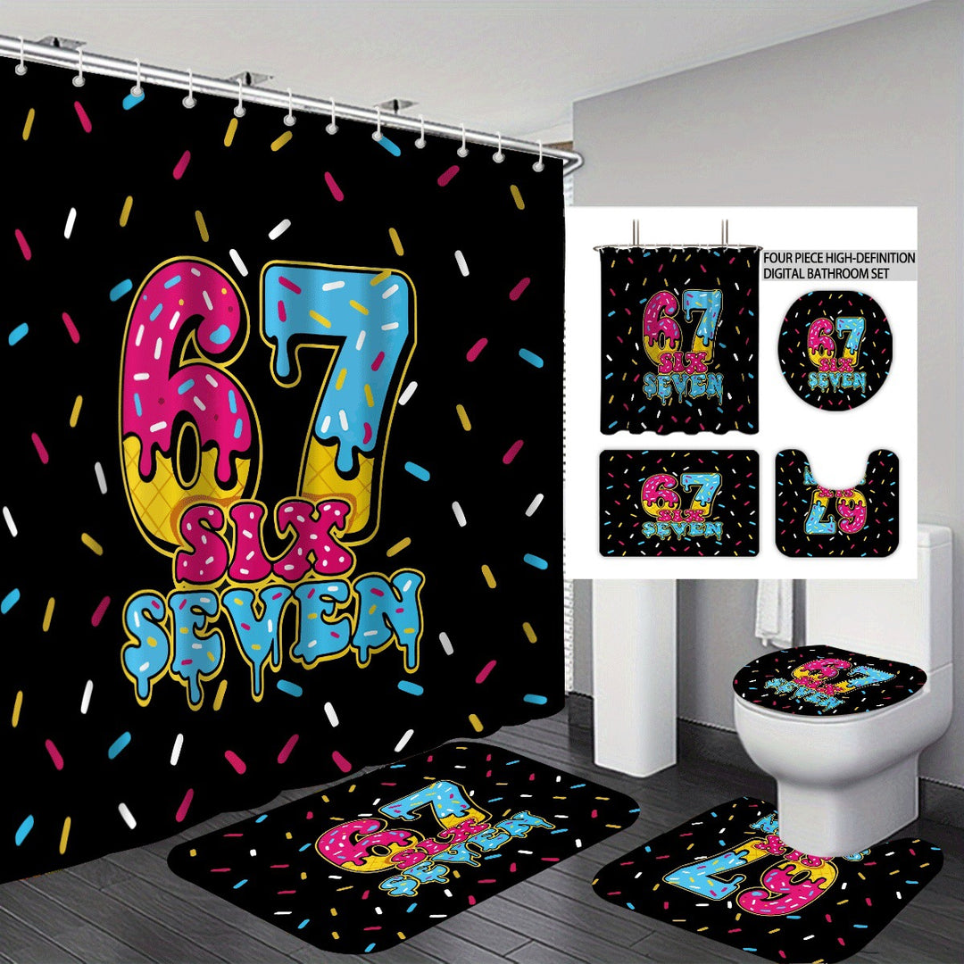 Colorful Dessert-Themed Bathroom Set Bowlift