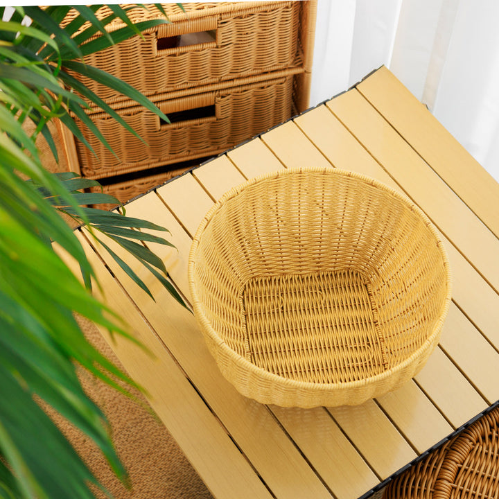 Round Decorative Woven Basket Bowlift