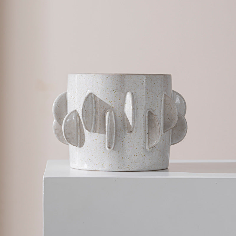 Decorative Textured Ceramic Planter
