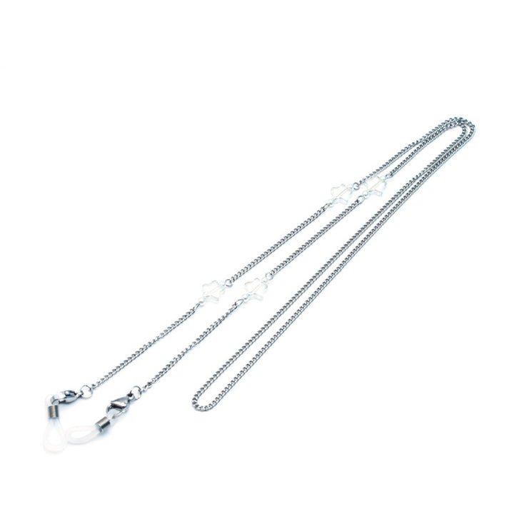 Stylish Eyewear Retainer Chain with Decorative Accents Bowlift