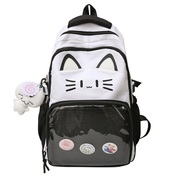 Cute Cat-Themed School Backpack Bowlift