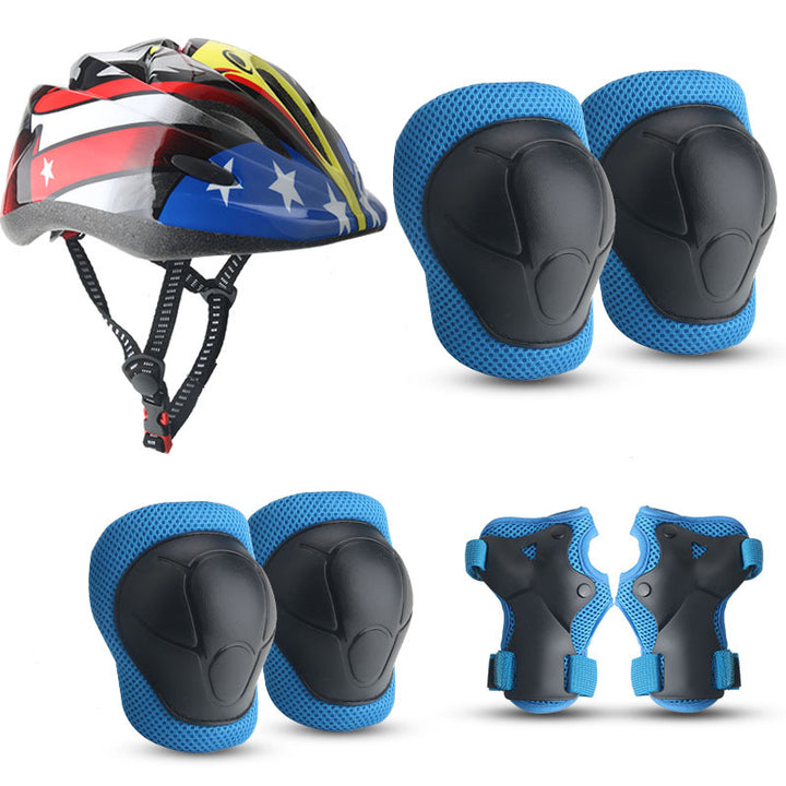 Children's Colorful Safety Helmet and Protective Gear Set Bowlift