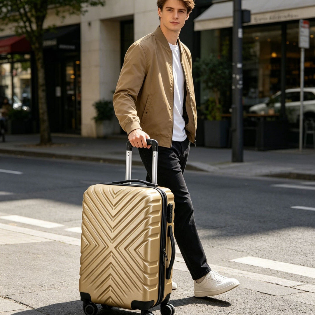 Unisex Premium Hard Shell Rolling Travel Case Bowlift