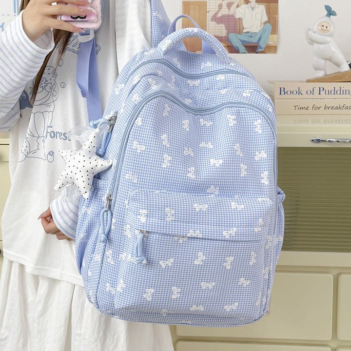 Cute Bow-Embellished Casual Backpack Bowlift