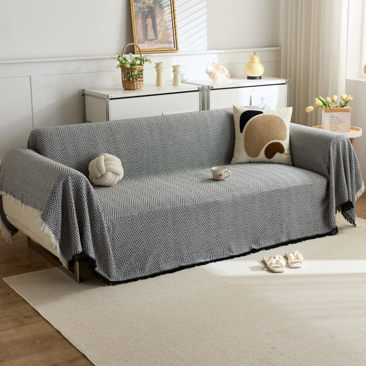 Stylish Herringbone Throw Blanket