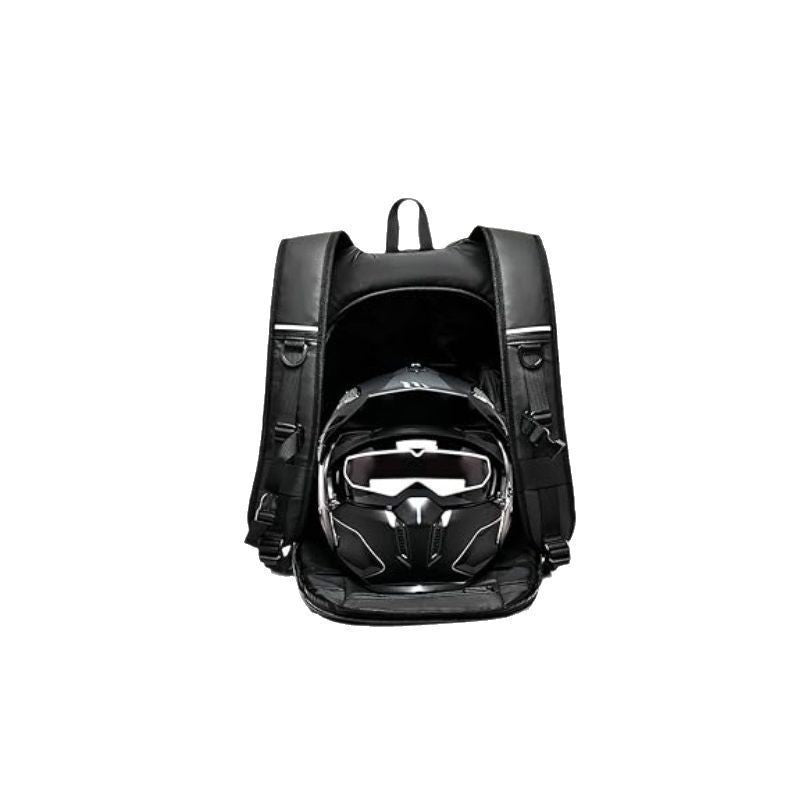 Multifunctional Motorcycle Backpack with Integrated Helmet Bag Bowlift