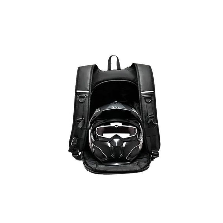 Multifunctional Motorcycle Backpack with Integrated Helmet Bag Bowlift