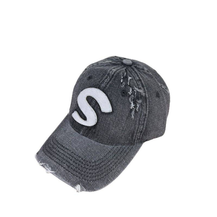 Women's Distressed Graphic Logo Baseball Cap Bowlift