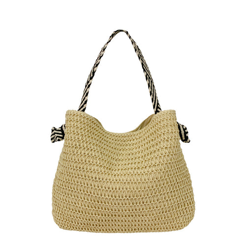 Hand-ven Straw Hobo Bag Bowlift