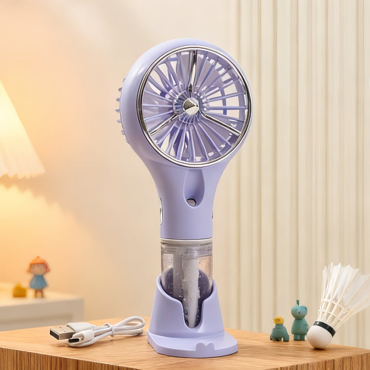 Ladies portable spray fan with ergonomic design and USB connection Bowlift
