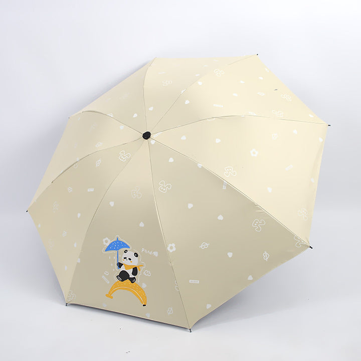 Women’s Folding Umbrella with Playful Animal Design Bowlift
