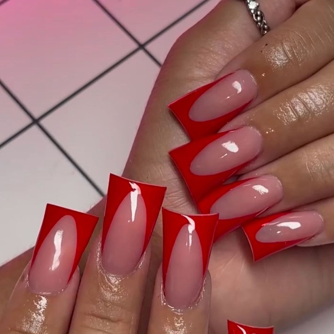 Square Tip Acrylic Nail Extensions Bowlift