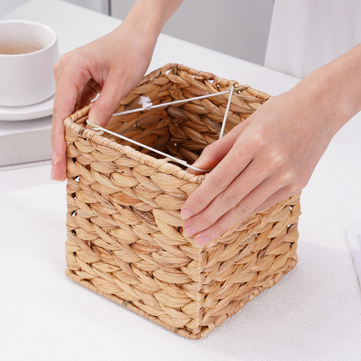 Natural Fiber Cube Storage Basket Bowlift