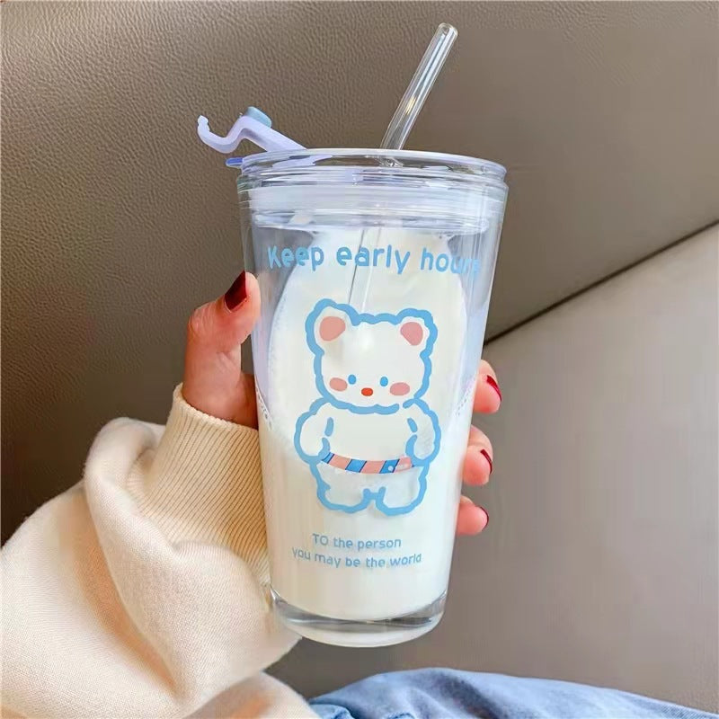 Ladies funny Tritan drinking cup with lid and straw Bowlift