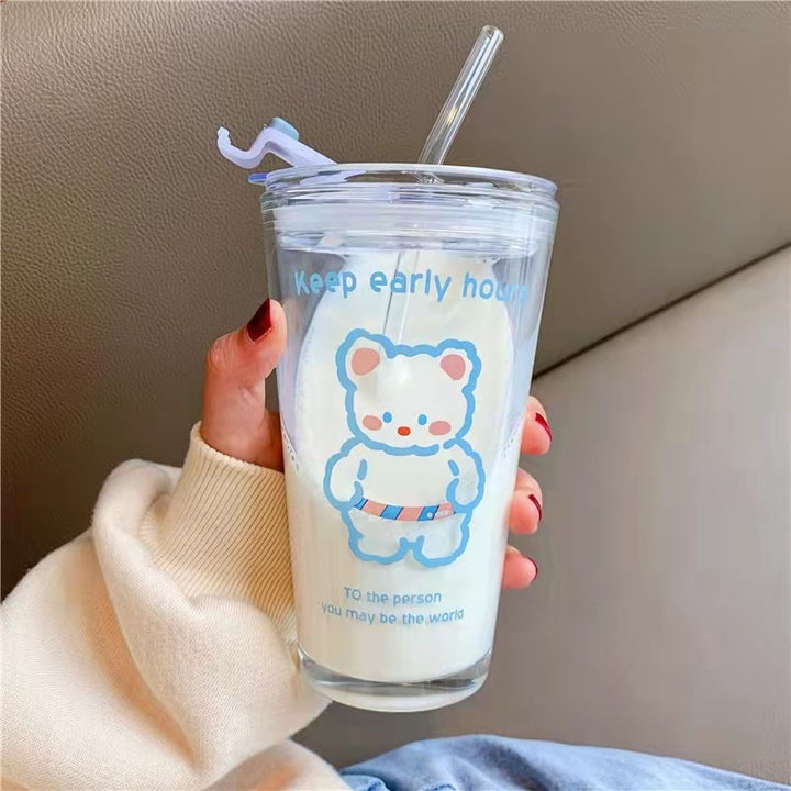 Ladies funny Tritan drinking cup with lid and straw Bowlift