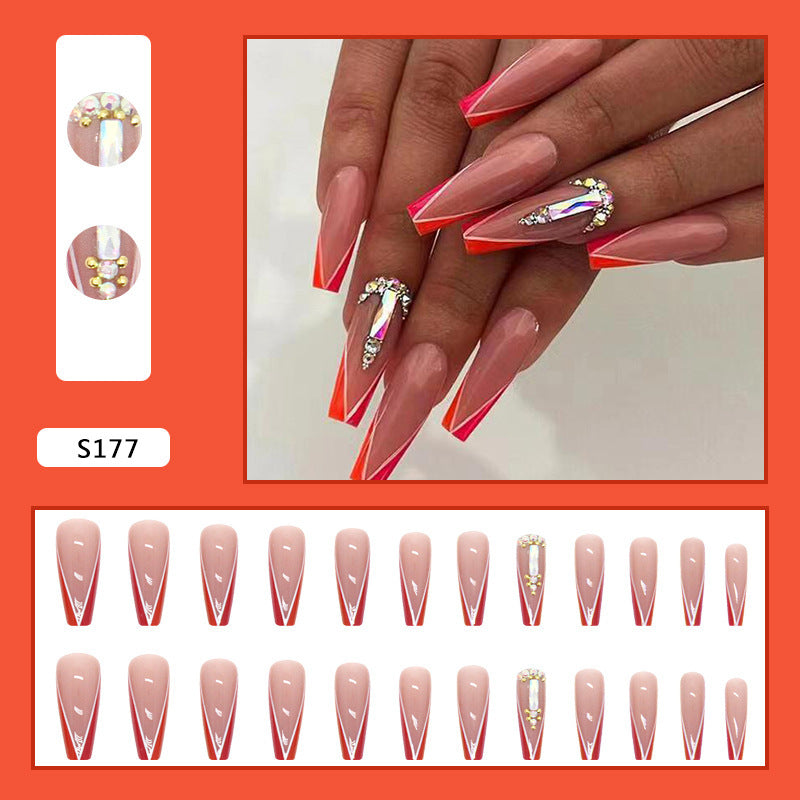 Acrylic nail tips with neon decoration Bowlift