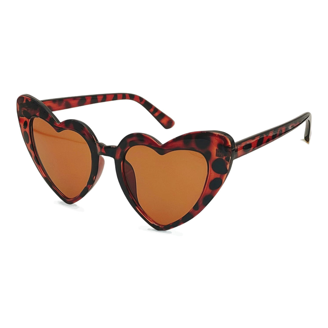 Women's Heart-Shaped Sunglasses with UV Protection and High-Quality Film Processing Bowlift