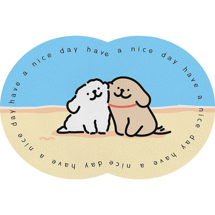 Unisex Cute Cartoon Pet-Themed Mat Bowlift