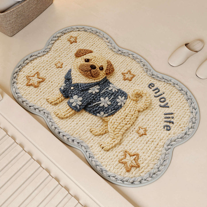 Playful Dog-Themed Bath Mat 1786546420