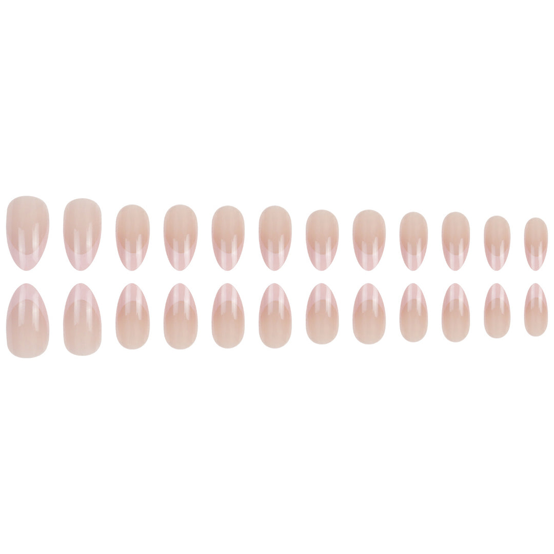 Elegant French Tip Press-On Nail Extensions Bowlift