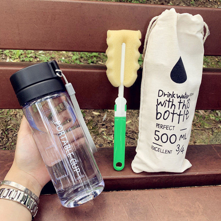 Women's portable water bottle with practical cleaning system Bowlift